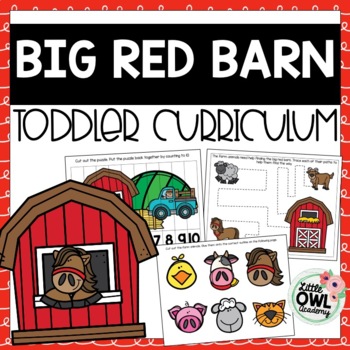 Big Red Barn Toddler Packet By Little Owl Academy Tpt