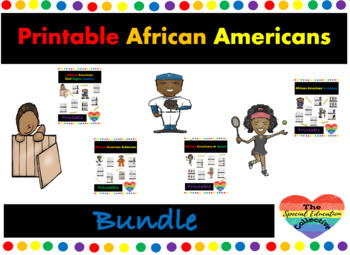 Preview of Black History African American Bundle Writing Templates Research Booklet