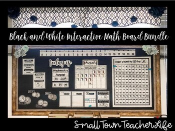 Preview of >>>Black and White Interactive Math Board Bundle>>>