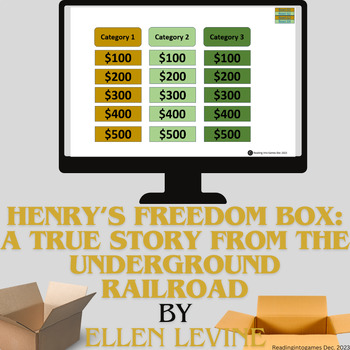 Preview of #BlackHistoryMonth Henry's Freedom Box Jeopardy: A True Story by Ellen Levine