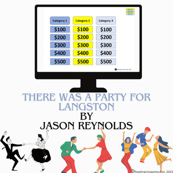Preview of #BlackHistoryMonth There Was a Party for Langston by Jason Reynolds Jeopardy