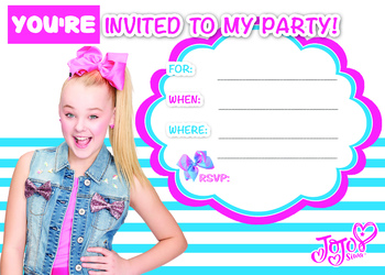 (Blank) Jojo Siwa Party Invitation by The Creative Kinders ...