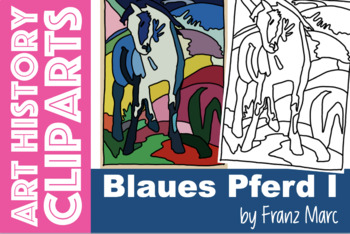 Preview of "Blaues Pferd I" by Franz Marc ART HISTORY Clipart Expressionism