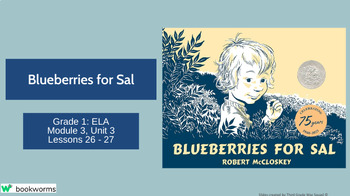 Preview of "Blueberries for Sal" Google Slides- Bookworms Supplement