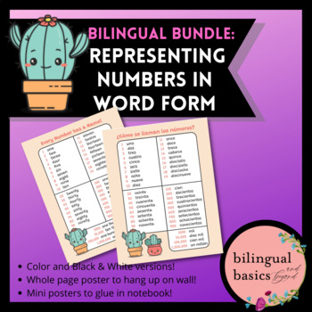 Preview of *Boho Cactus* Word Form Anchor Chart (Bilingual Bundle)/Forma de Palabras Cartel