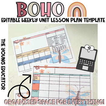 Preview of 'Boho' Detailed Weekly Unit Lesson Plan