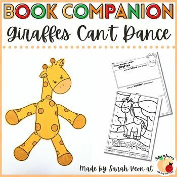 Preview of Giraffes Can't Dance Book Companion Craft + Printables