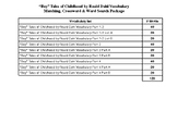 “Boy” Tales of Childhood﻿  Vocabulary Matching, Crossword 