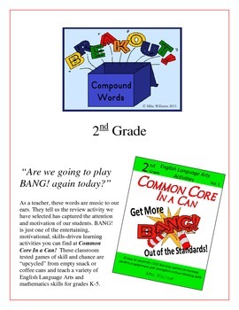 Preview of "BreakOut!" Compound Words 2nd Grade Common Core Game Packet