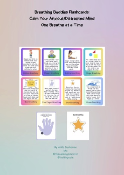 Preview of "Breath Buddies Flash Cards - Calm Your Mind, One Breath at a Time!"