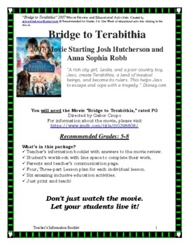 Preview of “Bridge to Terabithia” 2007 Movie Review and Educational Activities.
