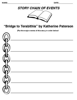 Bridge to Terabithia by Katherine Paterson CHAIN OF EVENTS WORKSHEET
