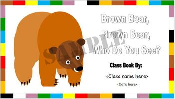 Preview of "Brown Bear, Brown Bear" Digital Class Book Google Slide