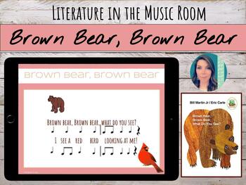 Preview of "Brown Bear, Brown Bear"  by Eric Carle Rhythm Worksheet & Chant