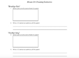 "Brown Girl Dreaming" Poem Summaries Worksheet