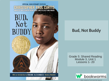 Preview of "Bud, Not Buddy" Google Slides- Bookworms Supplement