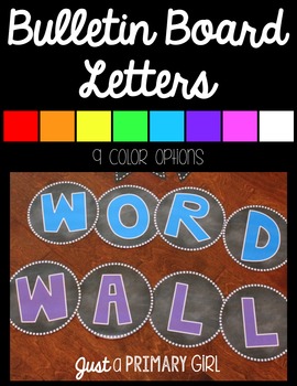 bulletin board letters bundle by just a primary girl tpt