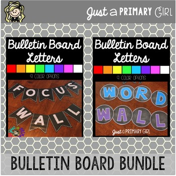 editable bulletin board letters bundle by just a primary girl