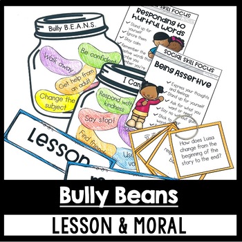 Preview of Bully Beans Reading Comprehension Anti Bullying Social Emotional Learning