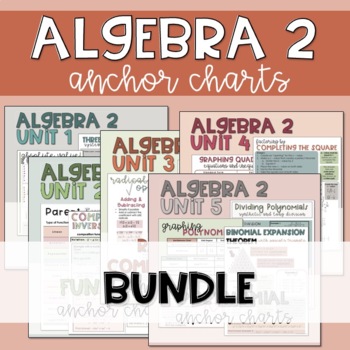 Preview of ~Bundle~ Algebra 2 Anchor Charts