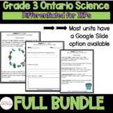 BUNDLE FULL Grade 3 Ontario Science Units for Special Educ