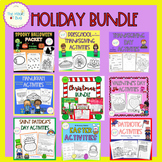 Bundle - Holiday Worksheets - Writing - Visual Perception 