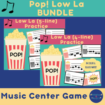 Preview of [Bundle] Pop Melodic Reading Game - Low La (4 & 5-line staffs)