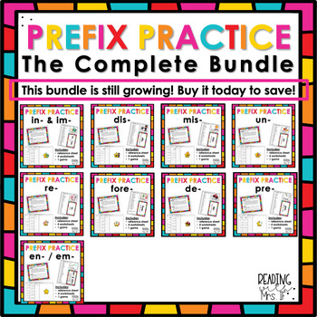 Preview of Morphology Practice Activities: The Prefix Bundle (Still growing!)