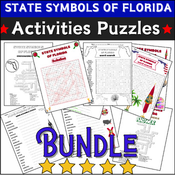 Preview of ✅Bundle✅STATE SYMBOLS OF FLORIDA Activities: Word Scramble/Word Search/Crossword