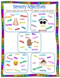 *Bundle* Sensory Adjectives Poster and Worksheet