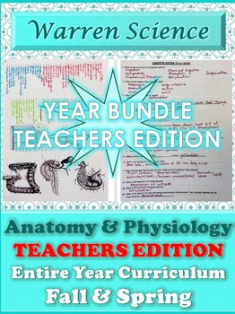 Preview of !!Bundle!!! Teachers Edition: Fall & Spring Semester Human Anatomy & Physiology