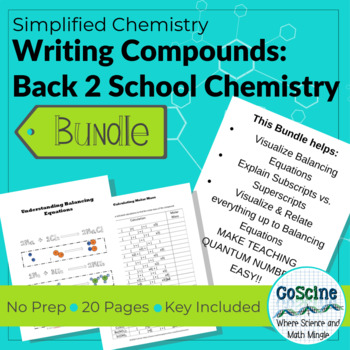 Preview of *Bundle* Writing Compounds and Back to School Chemistry