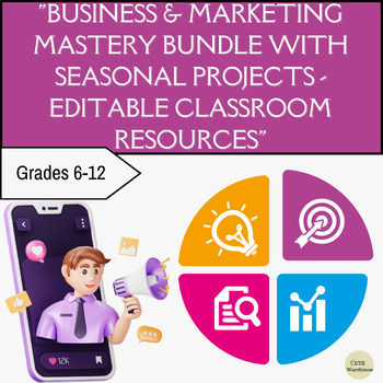 Preview of "Business & Marketing Mastery Bundle with Seasonal Projects