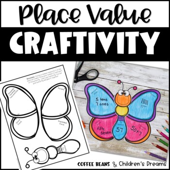 Preview of Spring Craft | Butterfly Place Value  | Math Activity