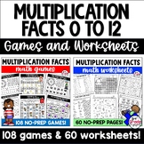 Mixed Multiplication Facts Worksheets and No Prep Multipli
