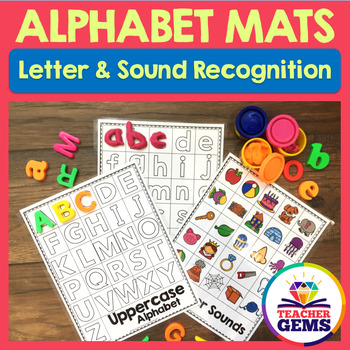 Alphabet Mats for Letter and Sound Recognition by Teacher Gems | TPT