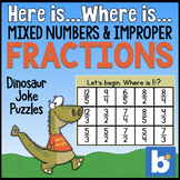 Mixed & Improper Fractions | Here is Where is Game | Boom™ Cards