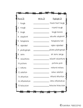 Preview of {CCSS.ELA-LITERACY.L.2}{CCSS.ELA-LITERACY.RF.3}Spelling List 16-INB Activities