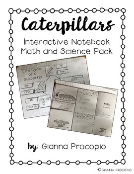 Preview of {CCSS.MATH.CONTENT.MD} CATERPILLARS- Interactive Notebook Math Pack