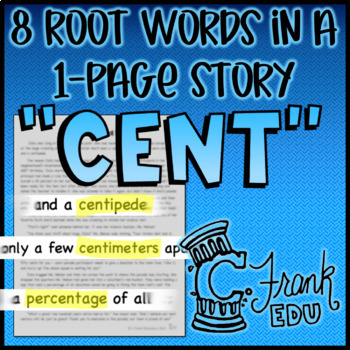Preview of "CENT" Root Words Story: Find Greek/Latin Root Words in Text!