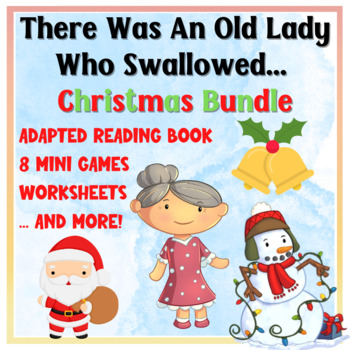 Preview of [CHRISTMAS BUNDLE] There Was An Old Lady Who Swallowed Some Snow, Speech, AAC