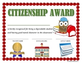 “CITIZENSHIP AWARD” for Primary School Kids!  CLASSROOM AW