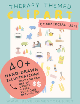 Preview of ** COMMERCIAL USE: Clip Art for YOUR Resources! Sensory, School + More **