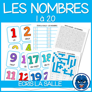 Preview of ÉCRIS LA SALLE-MATHS: LES NOMBRES 1 à 20//Write the room-Math: Numbers 1 to 20