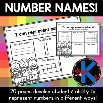 Preview of {CUTE} Number representation practice sheets 1-20!