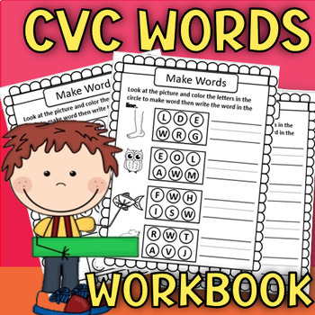 Preview of "CVC Words Workbook: Unlock Your Child's Reading Potential!  Editable PPT