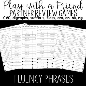Preview of End of Year Review - CVC DIGRAPHS SUFFIX S FLOSS AM AN NG NK Worksheet Games