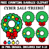 #CYBERSALE Clipart freebie! Counting Baubles Clipart