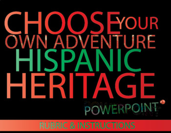 Preview of "CYOA" Hispanic Heritage Month Project Instructions & Rubric