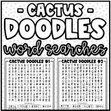 "Cactus" Doodle Word Searches | Fun Challenge, Early Finis
